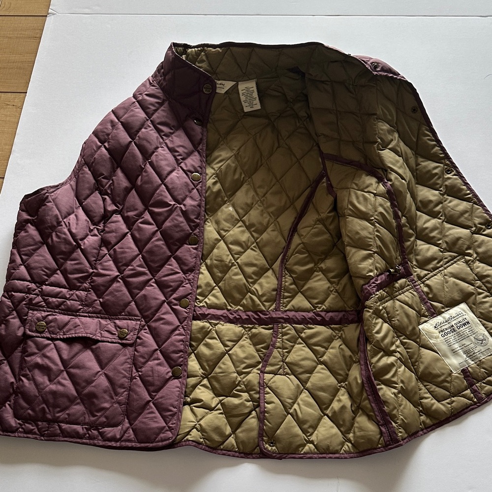 Eddie Bauer Quilted Vest in Light Olive - Picture 8 of 8